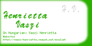 henrietta vaszi business card